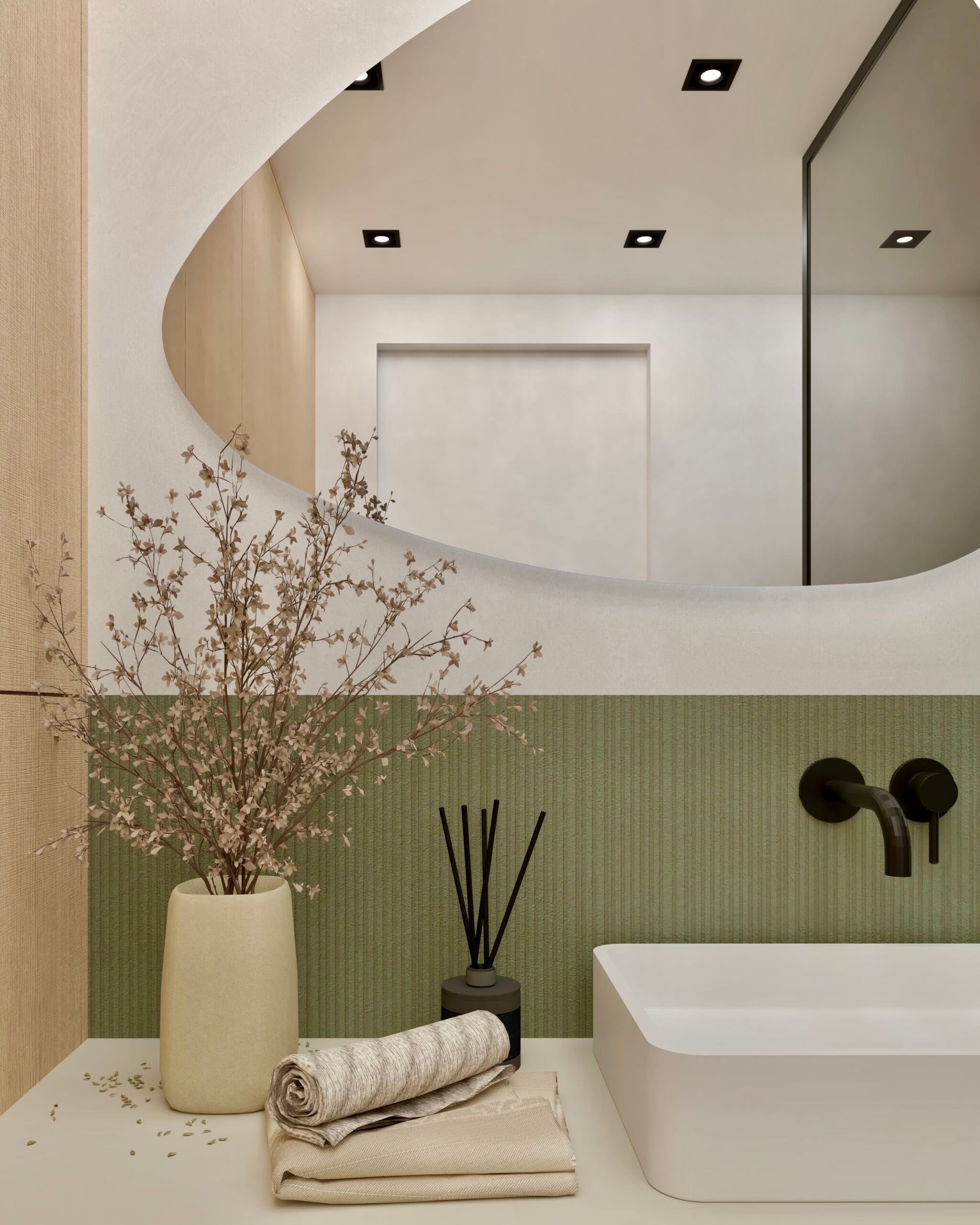 Render - Projekt wnętrz mieszkania dwupokojowego w Zawierciu