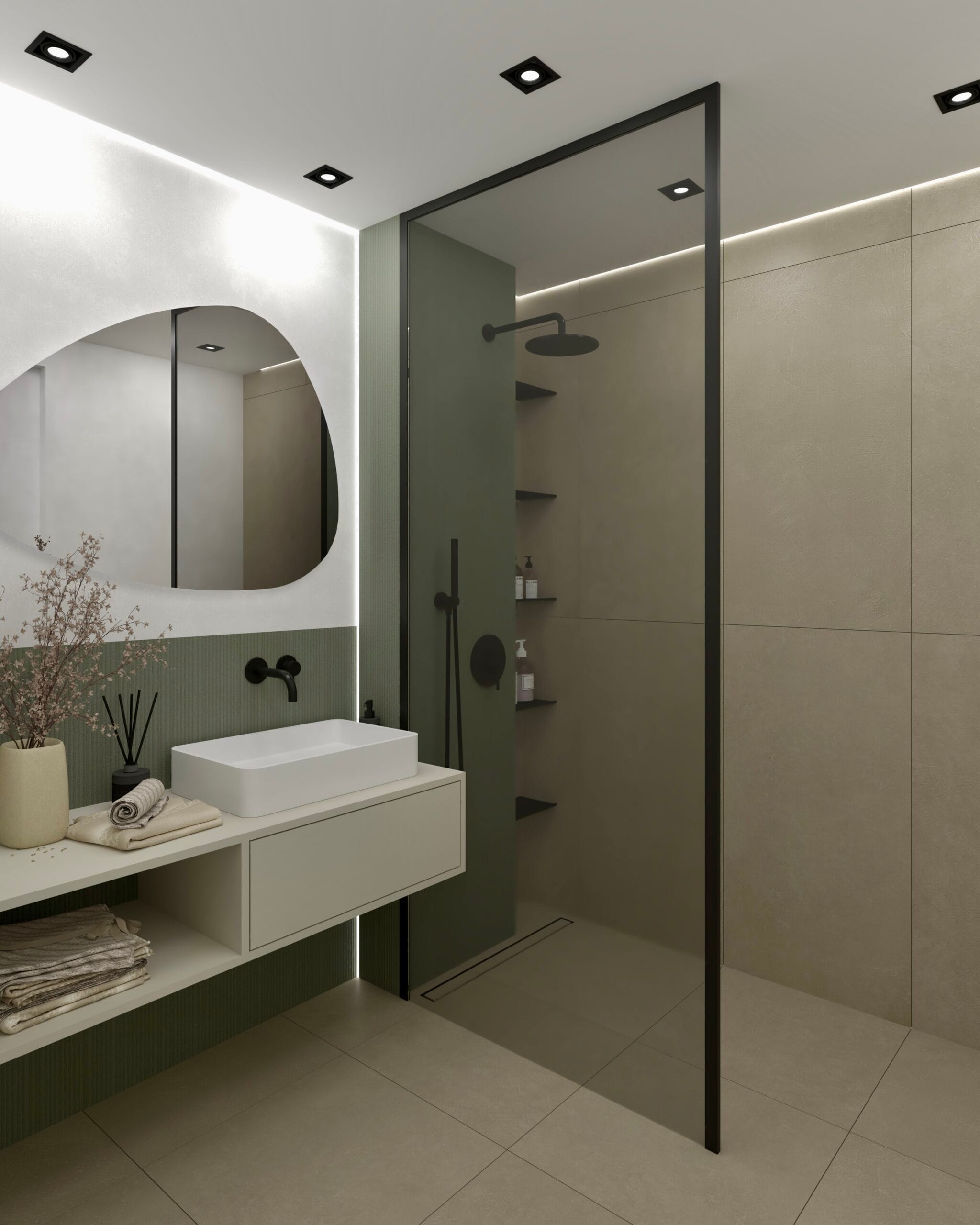 Render - Projekt wnętrz mieszkania dwupokojowego w Zawierciu