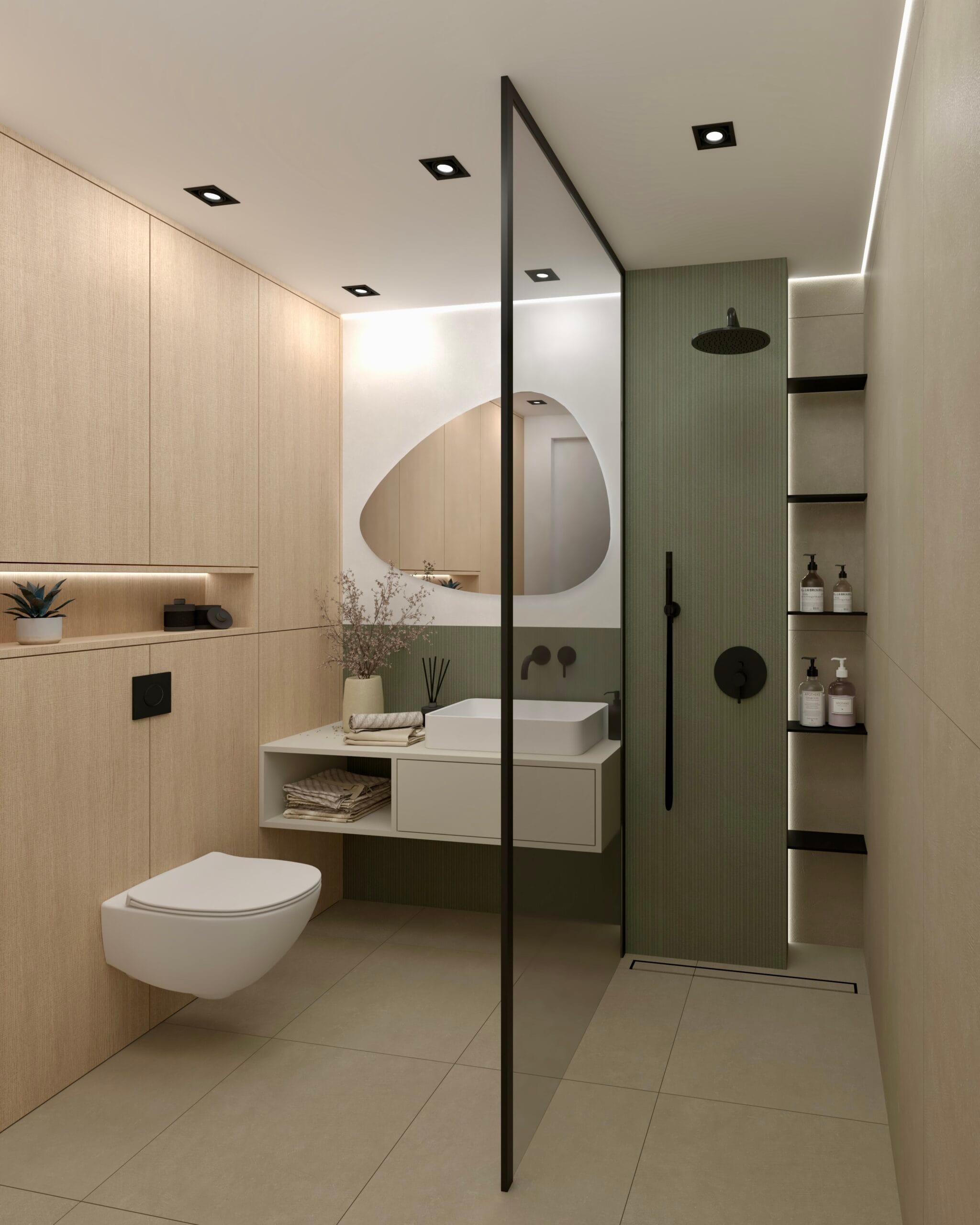 Render - Projekt wnętrz mieszkania dwupokojowego w Zawierciu